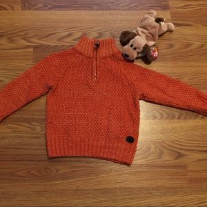 H&M Orange Zip Up Sweater